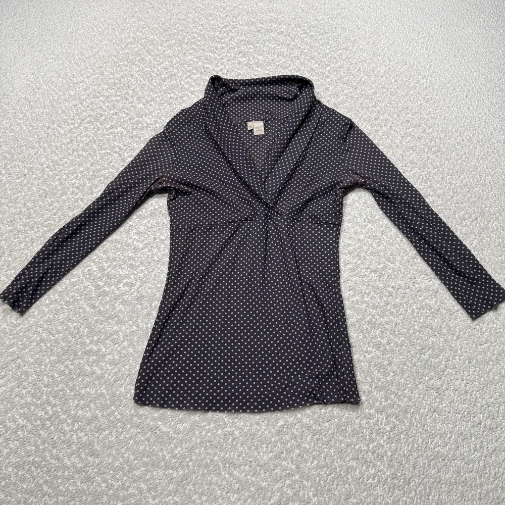 Sweet Pea Shirt Womens Medium Polka Dot Mesh Y2K Vintage Stretch Top